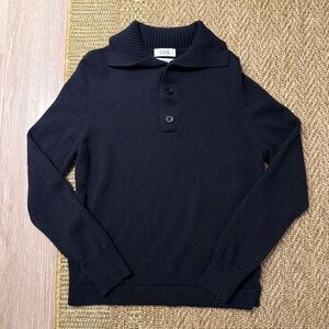 COS Wool Cashmere Long Sleeve Polo Sweater